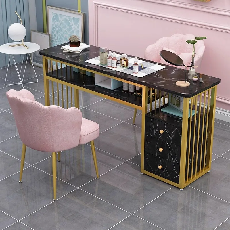 New Manicure Table Minimalist Economical Drawers Salon Luxury Dual Use Manicure Table Nail Tech Table Table for Nails Salon
