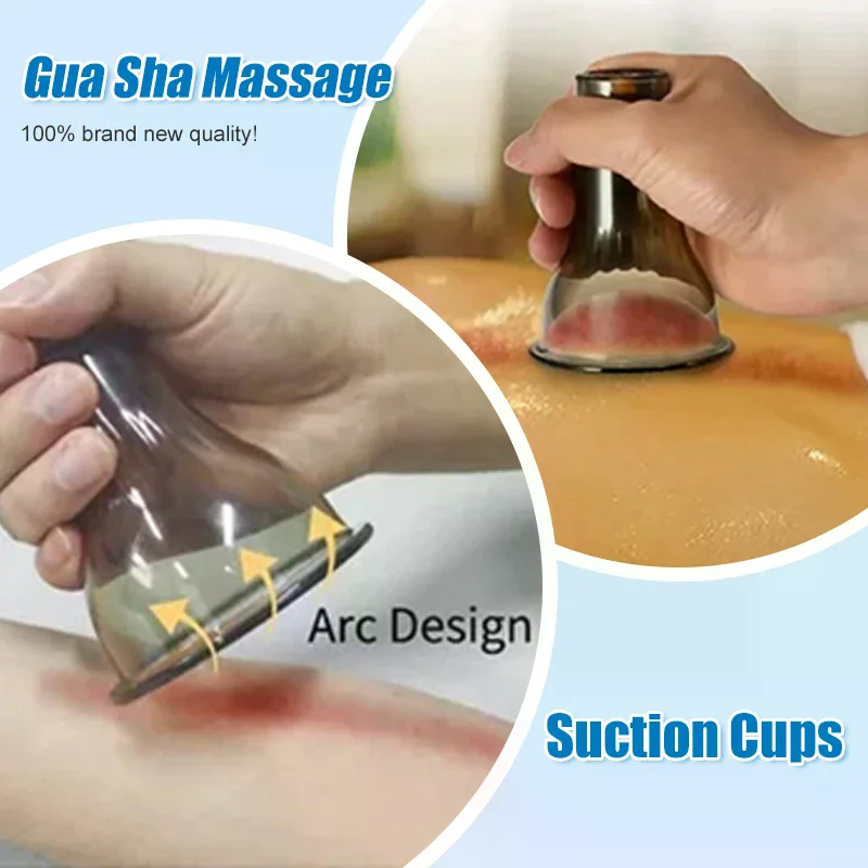 /Kuz/Suction Cups Massage Vacuum Cupping Body Negative Pressure Guasha Therapy Cupping Cans For Massage Anti