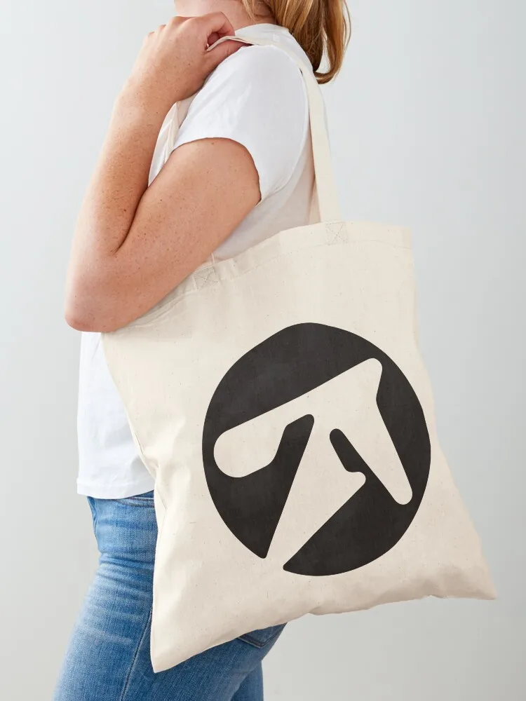 aphex twin alternative style logo in black Tote Bag cute pouch bag large size bags Canvas Tote Bag