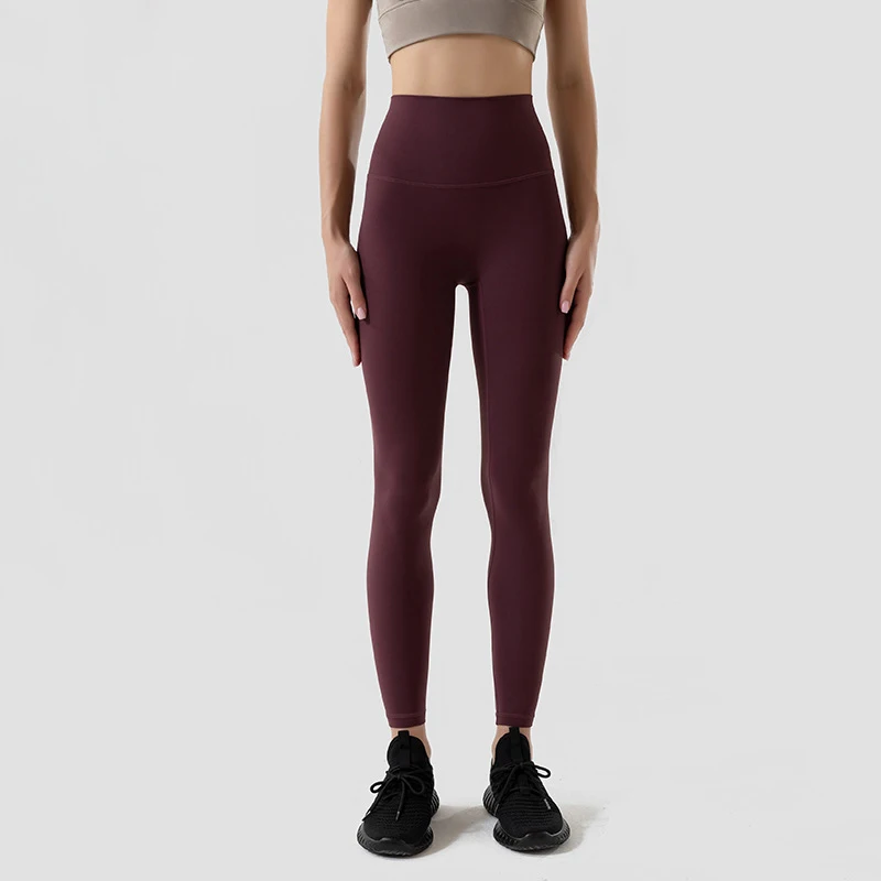 TRY TO BN New 46 Color Yoga Pants Sports Leggings Women Fitness Nylon High Waist Leggings Workout Trousers Training Gym Clothing
