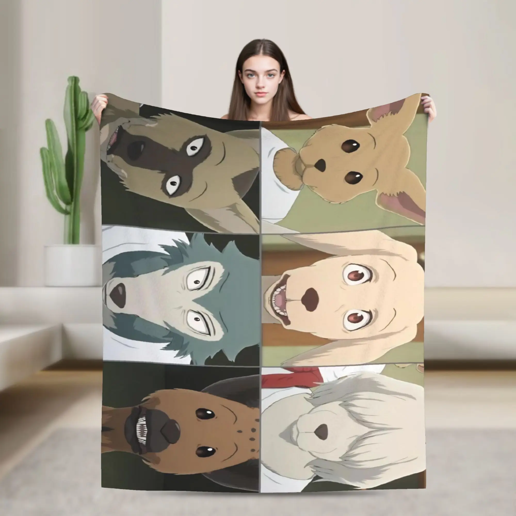 Comfortable Beastars  Blanket Accessories Sofa Decorative  Throws And Blankets Lightweight Thin Flannel for Office
