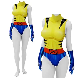 X-Men97 Wolverine Costume Cosplay supereroe 3D stampato Spandex body ragazze costumi da bagno Zentai Bikini Costume di Halloween