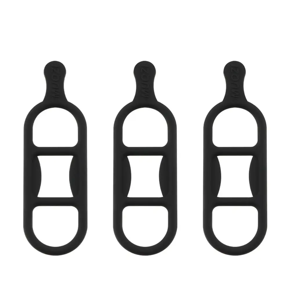 15 قطعة المصباح سيليكون الدراجة سيليكون حزام رمز الجدول مقاومة للاهتراء المقود ضوء حزام ضيق مستقر الدراجة مصباح يدوي حزام