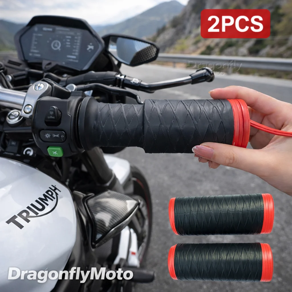 

Силиконовые чехлы на руль мотоцикла для Triumph Street Triple 765 RS/S/R 675 Daytona Trident 660, самосжимающиеся, нескользящие