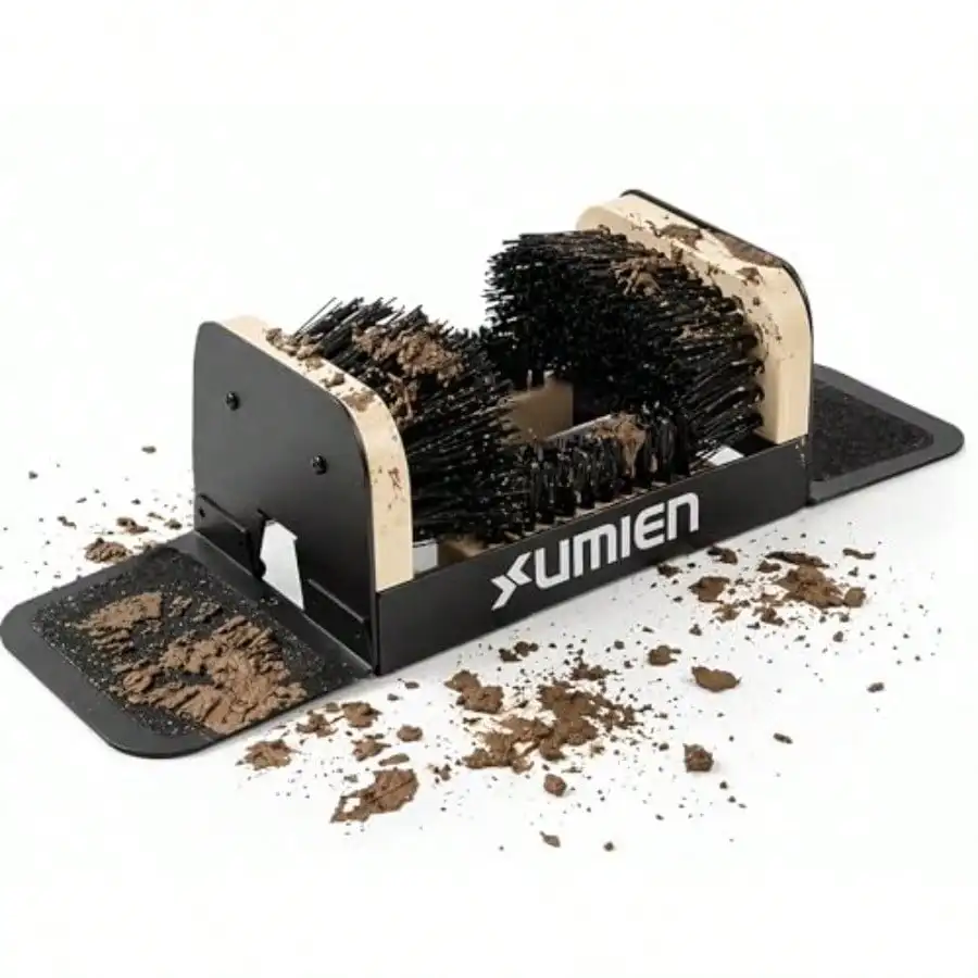 

Outdoor Shoe Brush With Flaps For Mud Dirt Snow Cleaning; Durable Weather-Resistant Polymer; Black; Heavy-Duty Boot Scraper And Cleaner
