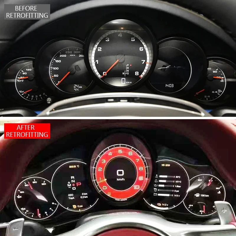 2012-2019 911 Car Modification Upgrade Center Console LCD Instrument Screen Odometer 991