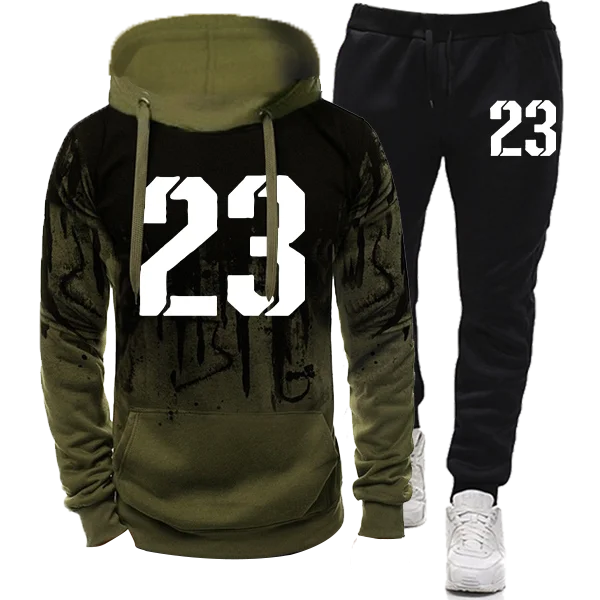 Mens Fashion Suits Splash Ink Sweatshirt Unisex Suit Jogging Men Winter Tracksuit Sets Autumn Two Piece Set New in Sets for Men