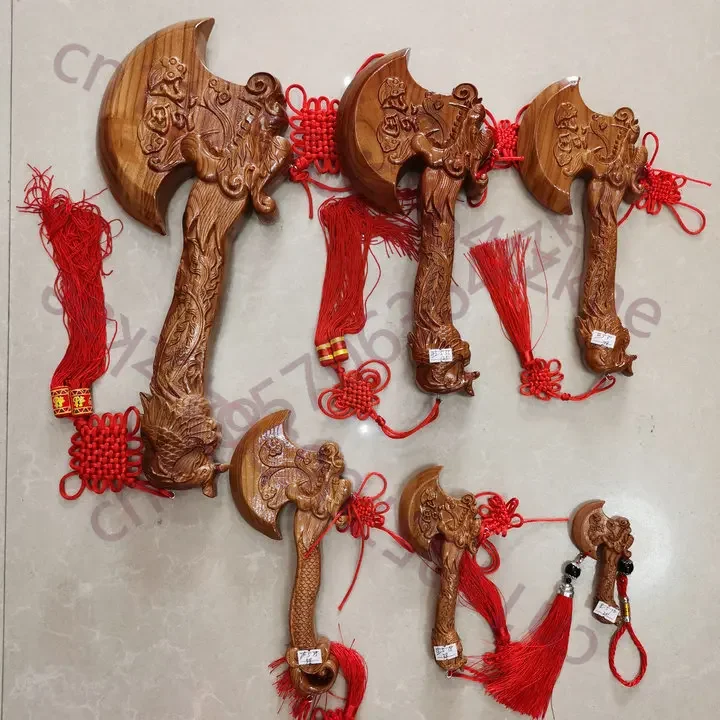 Taoist tools, peach wood, trachinoid, blessing character axe, Taoist supplies, Taoist crafts