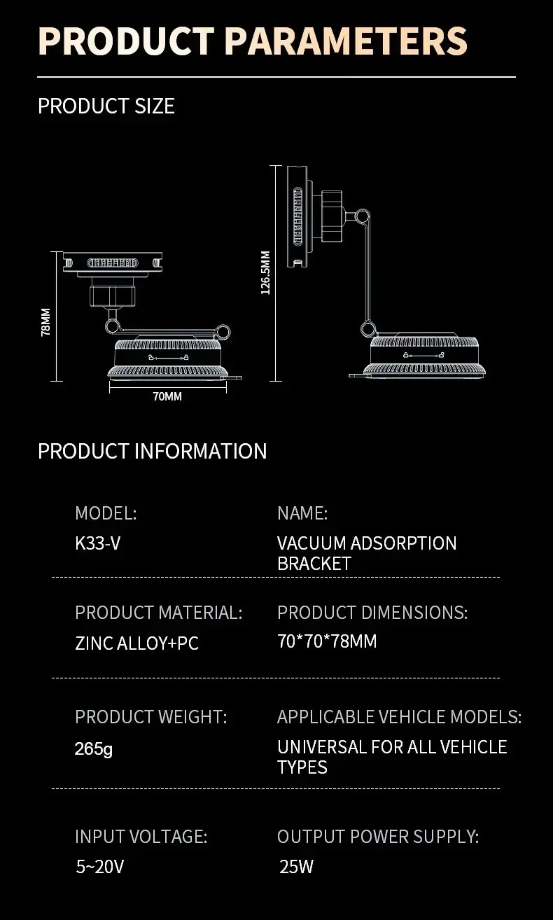 360 Rotate ICE Cooling Fan QI2 25W Magnetic Car Wireless Charger Mount Vacuum Suction Cup Phone Holder for iPhone 17 16 Pro Max