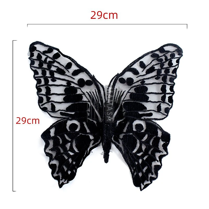 1Pcs Embroidered Mesh Butterfly Cloth Patches Appliques For Clothes Sewing Supplies DIY Corsage Decor Accessories Cloth Sticker