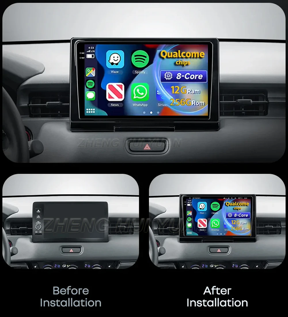 لهوندا HR-V RV RZ 2021 أندرويد 15 راديو السيارة مشغل وسائط متعددة أندرويد السيارات Carplay رئيس وحدة الملاحة نظام تحديد المواقع واي فاي RDS 4G #2