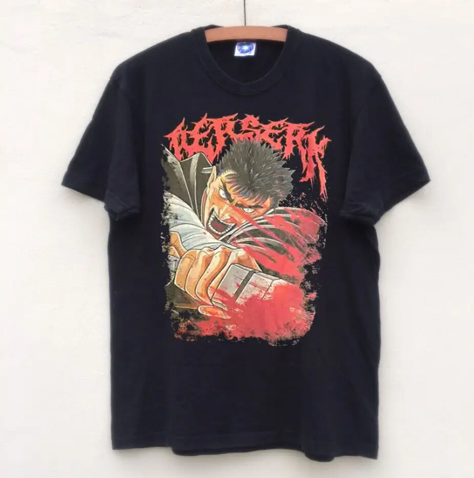 Berserk Shirt, Anime Manga Black Short Sleeve Cotton T-shirt Unisex VN0345