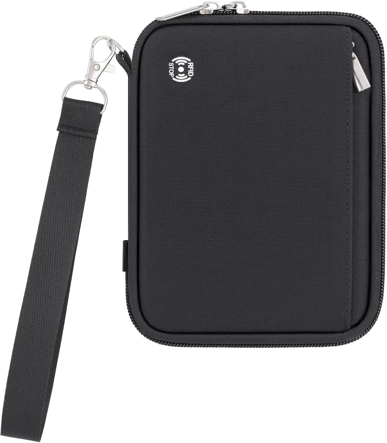 

Семейный органайзер для паспортов на 4 человека с RFID-защитой, легкий дорожный кошелек для документов и карт, черный