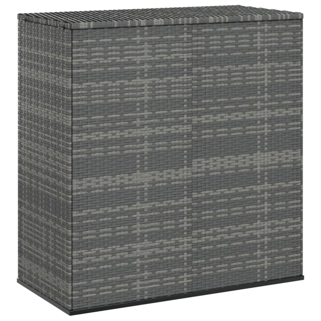 

Patio Storage Box, PE Rattan Outdoor Storage Cabinet, Courtyard Decoration Grey 100x49x103.5 cm