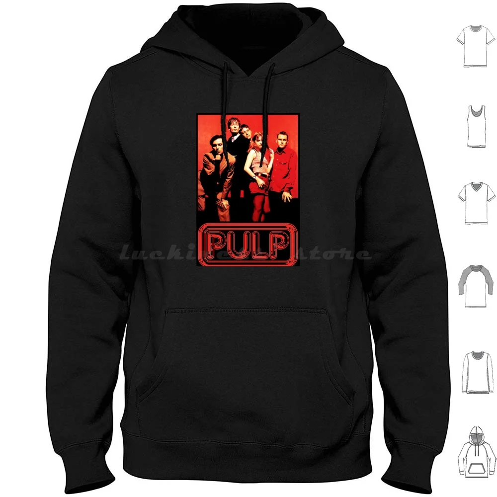 Pulp-Band Hoodie Cotton Long Sleeve Pulp Band Indie Music Pulp Band Britpop Jarvis Cocker Blur 90s Disco 2000 Common People