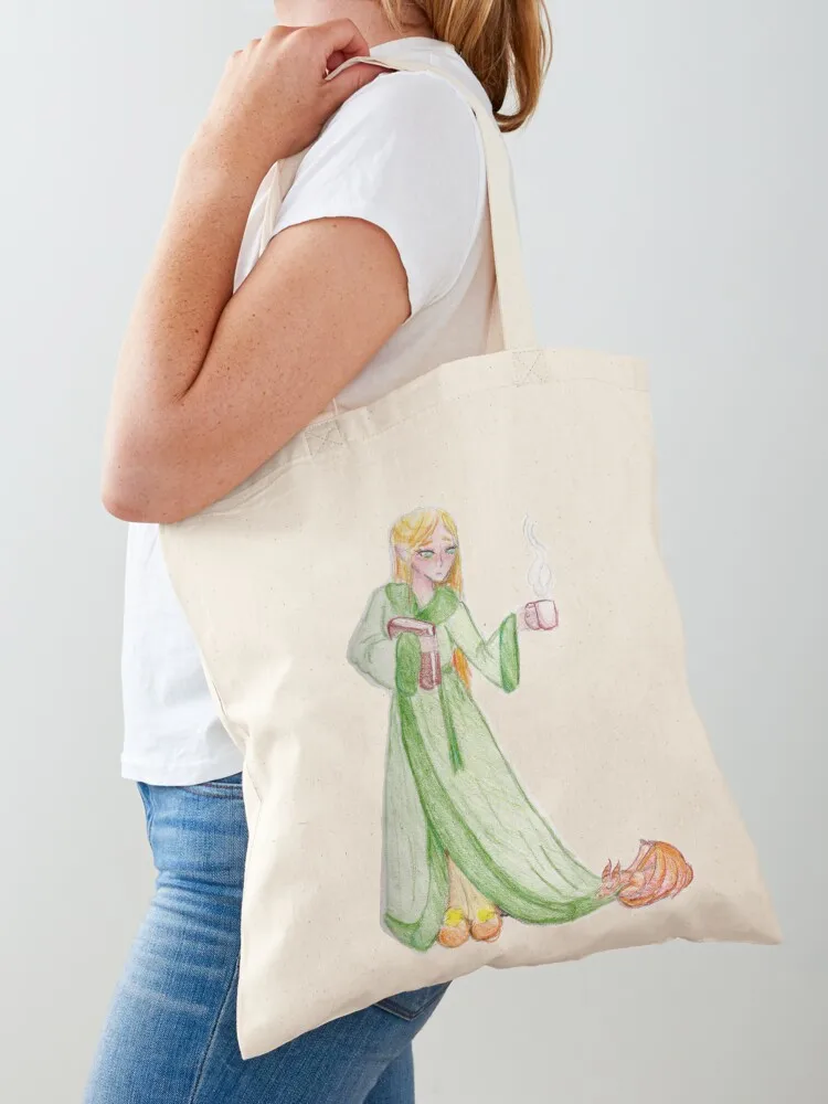 

Cozy Elf and Dragon Tote Bag the tote bag bag for beach canvas tote female