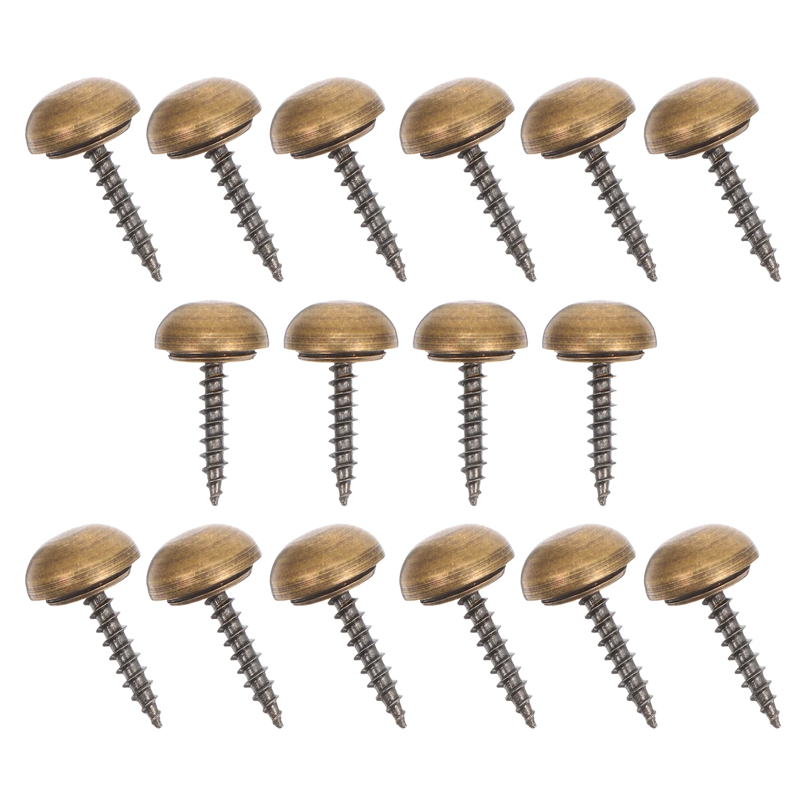 

16pcs Glass Mirror Nail Copper Screws Clear Thread Flat Head Self-Tapping Screw For Wood Furniture Adhesive Board