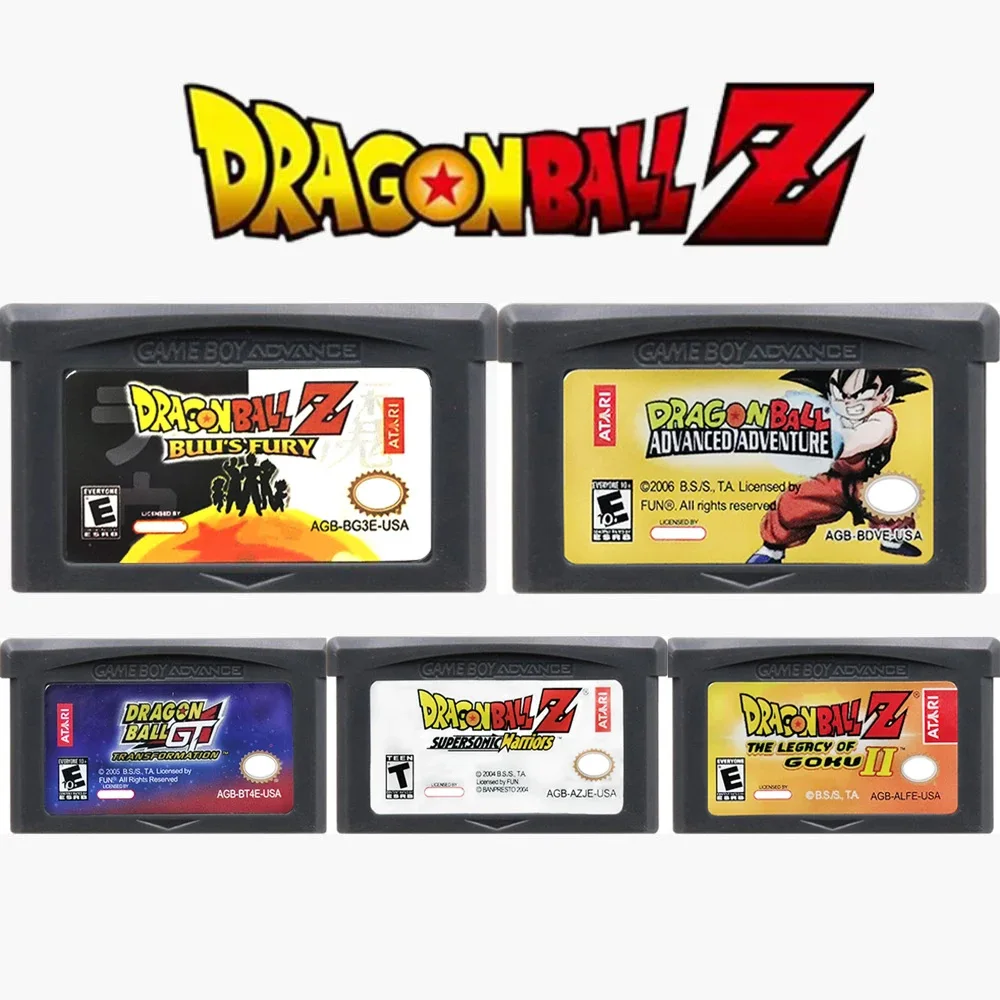 Dragon Ball GBA Game Cartridge 32-Bit Video Game Console Card Series Advanced Adventure Supersonic Warriors Buu's Fury