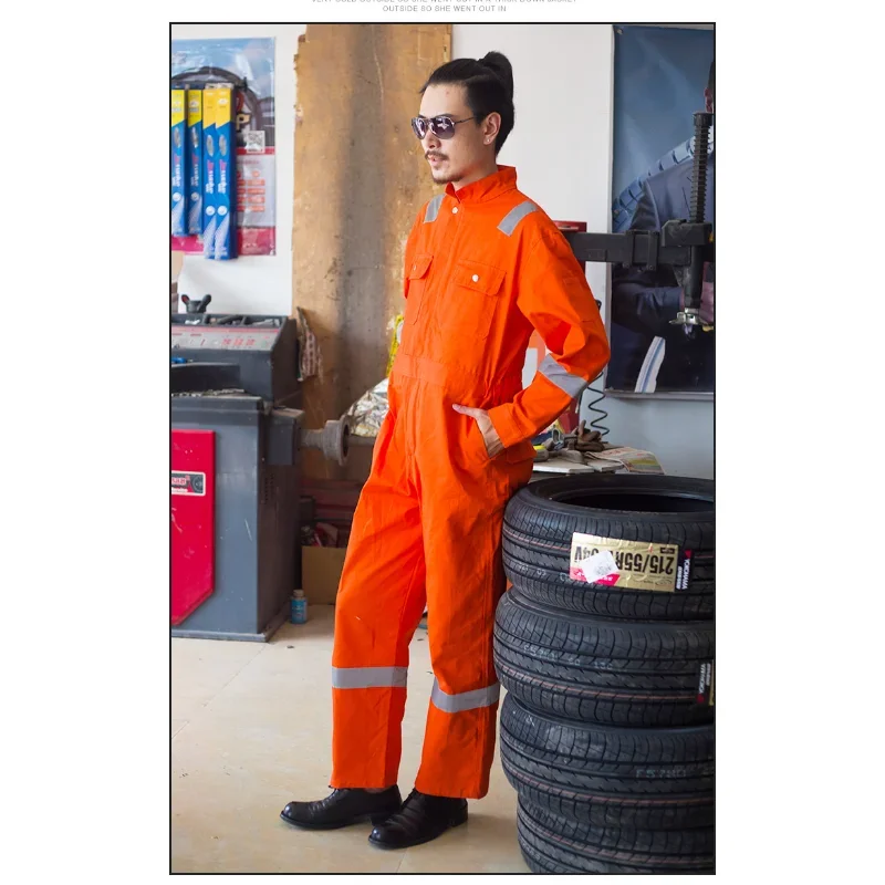 Siamese Working Overalls Suit Men Women Mechanical Overalls Tooling Workshops Factory Reflective Strip Working Uniform Plus Size