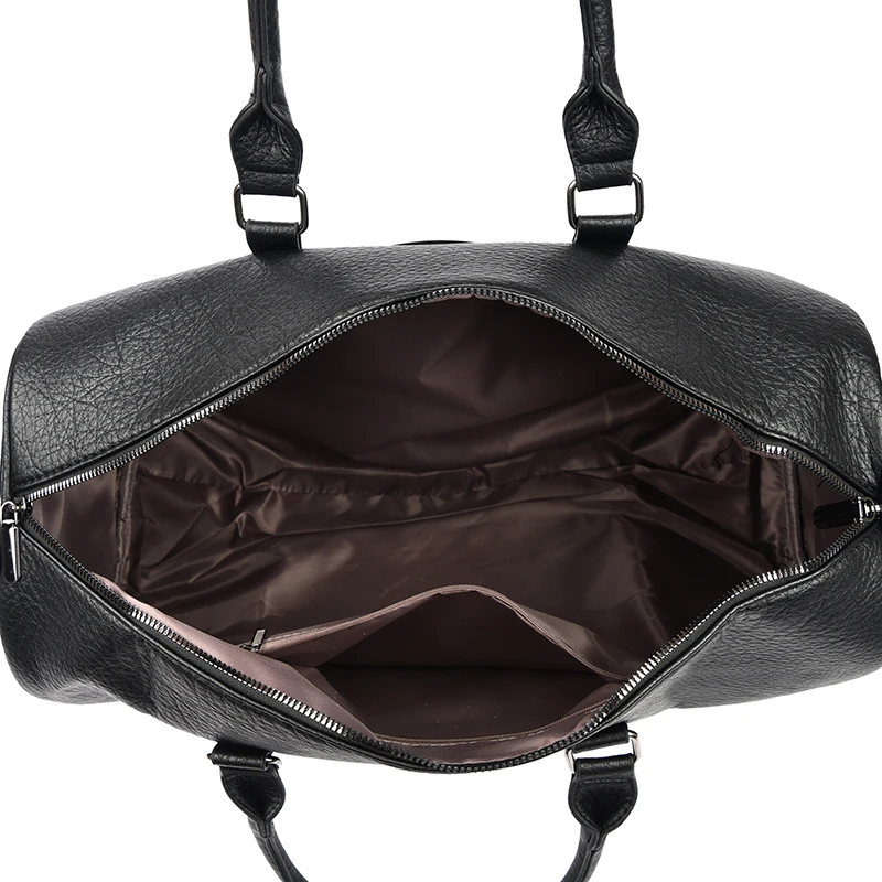 Luxury Genuine Soft Pu Leather Men Women Bag Cow Leather Carry On Luggage Travel Shoulder Bag Male Female Weekend Duffle Sac