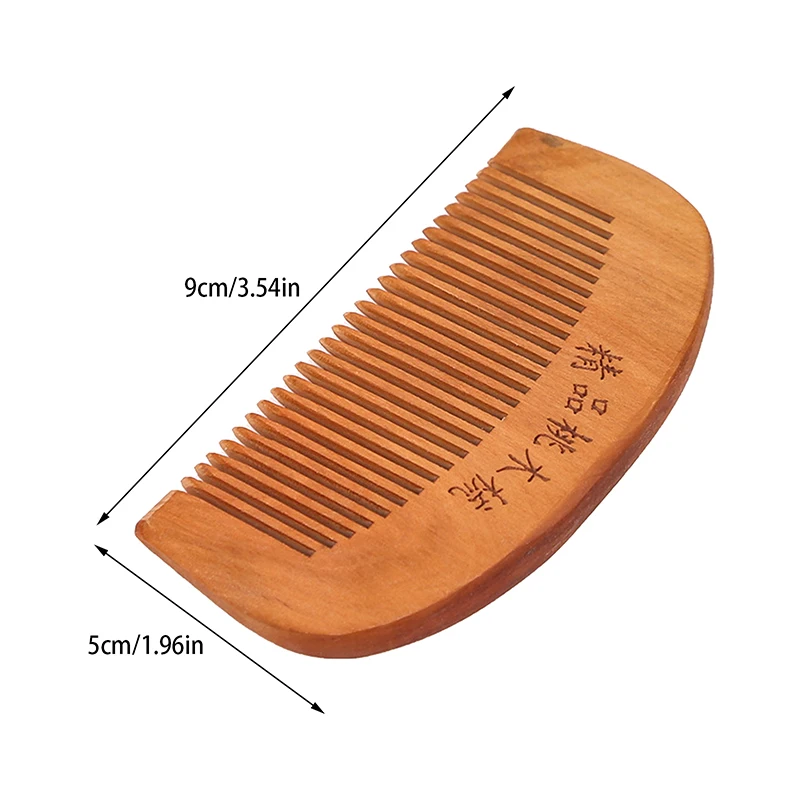 Natural Peach Wood Comb Close Teeth Anti-Static Head Massage Beard Hair Care Tool Beauty Accessories Barber Women'S Hairdres