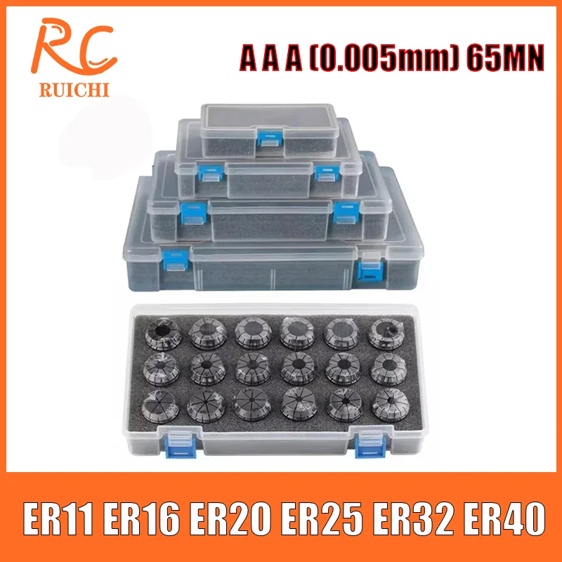 ER11 ER16 ER20 ER25 ER32 ER40 Set ER Spring Collet Chuck 0.015mm 0.008mm for CNC Milling Tool Holder Engraving Machine Lathe