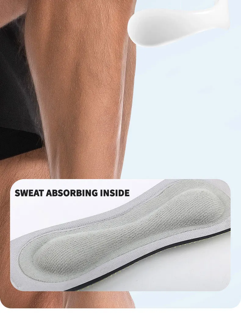 2-teiliges Kniepolster, verstellbarer Kniegurt, Patellasehne, unter Druck stehender Schutz, Stützschieber, Polsterschutz, Badminton, Laufen – Detail 7