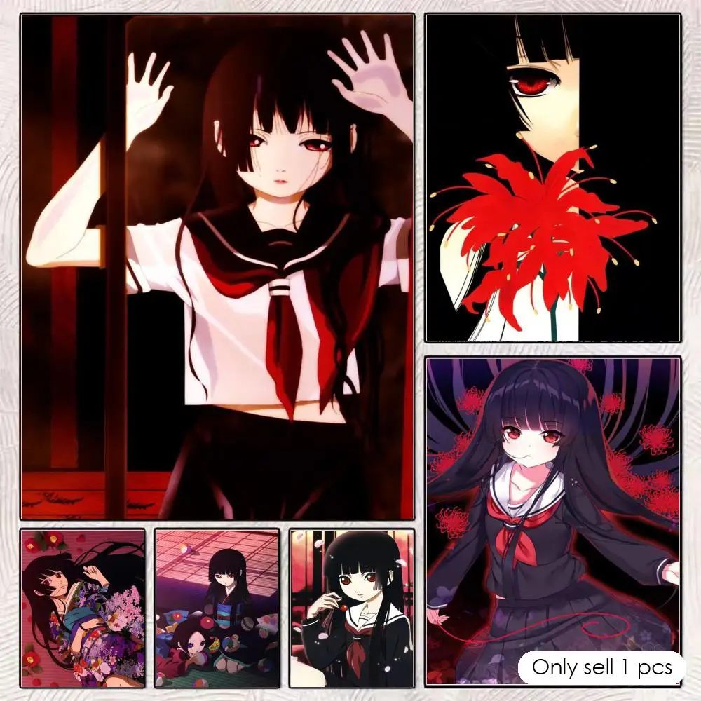 Anime Jigoku Shoujo hell girl Poster HD art sticky wall waterproof home living room bedroom bar aesthetic decoration