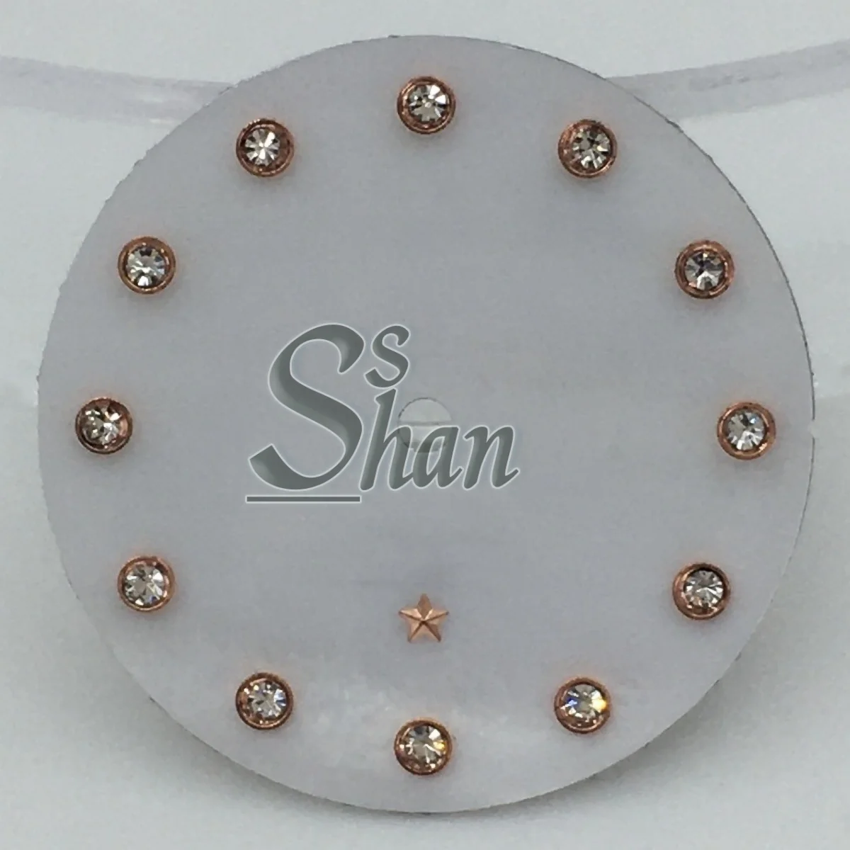 Le cadran de montre pour femme de 24,5 mm est équipé d'un index de diamant en forme d'étoile, argent, or, or rose, accessoires de modification de montre NH05