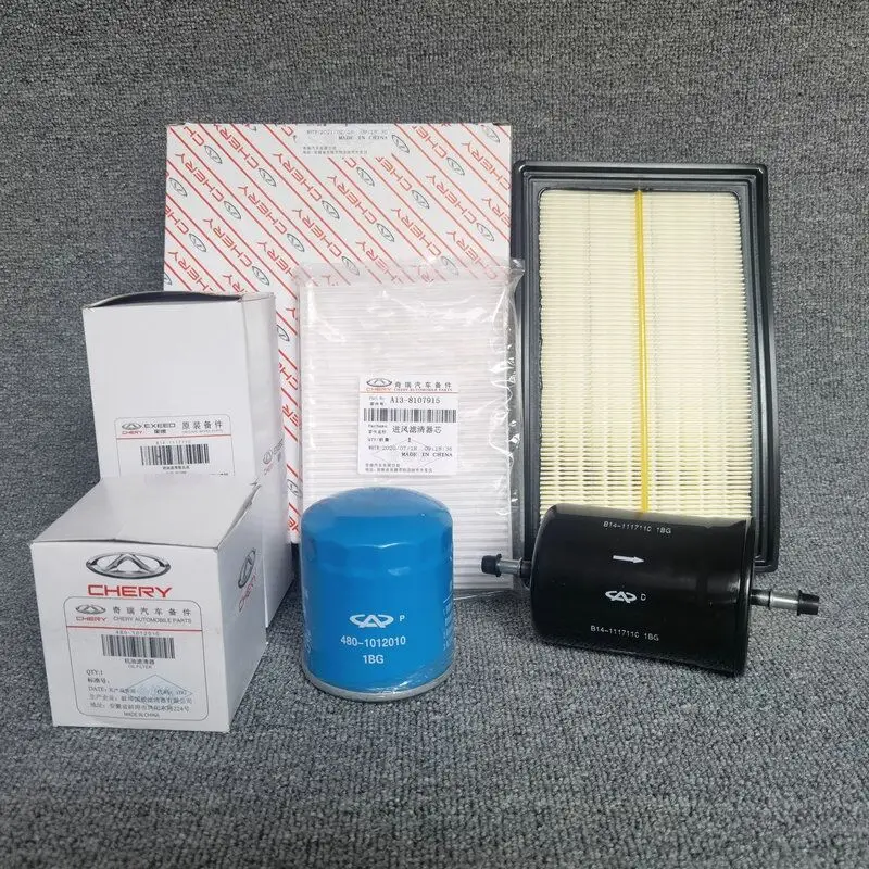 Filter Set for Chery DR2 Tiggo 2/3X  Air &Fuel &Oil &Cabin Filters for Chery Tiggo 2 Tiggo 3X 1/2/3/4  pcs