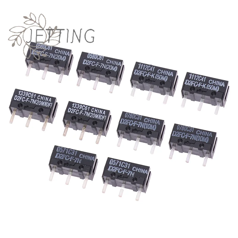 Hot 2Pc Mouse Micro Switch D2FC-F-7N 10M 20M OF Mouse Button Switch D2FC-F-K(50M) D2FC FL-NH D2FS-F-N D2F D2F-01 D2F-01F-T