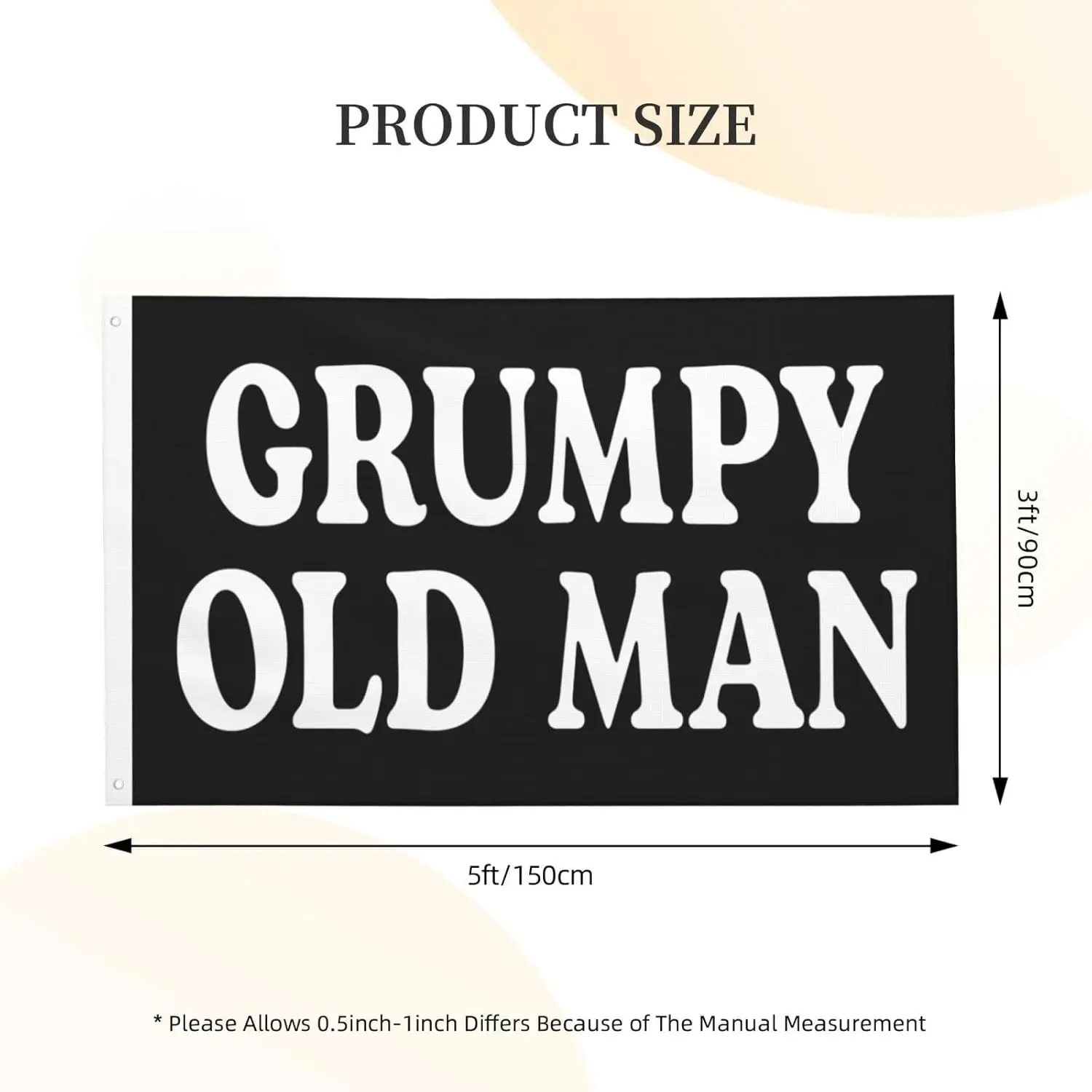 Flagicts 100% Polyester Grumpy Old Man Flag