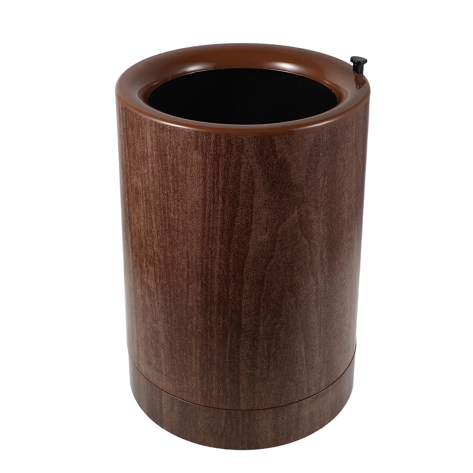 

9L Plastic Trash Can Wood Grain Finish with Removable Inner Bucket Wheelie Design for Home Office Kitchen Waste Disposal