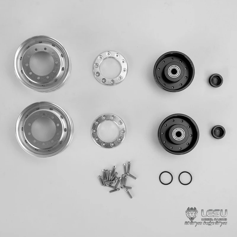 LESU Metal Wheel Hub for 1/14 RC Truck TAMIYA VOLVO FH16 FH12 Tractor Remote Control Dumper Electric Cars Vehicles for Adults