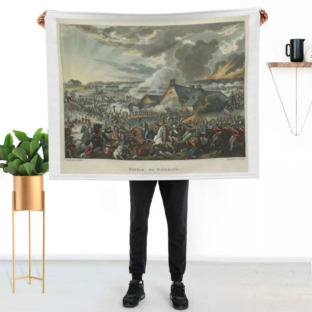 

The Battle of Waterloo - La Haye Sainte & Hougoumont Throw Blanket Summer Cool Breathable Blanket for Sleeping