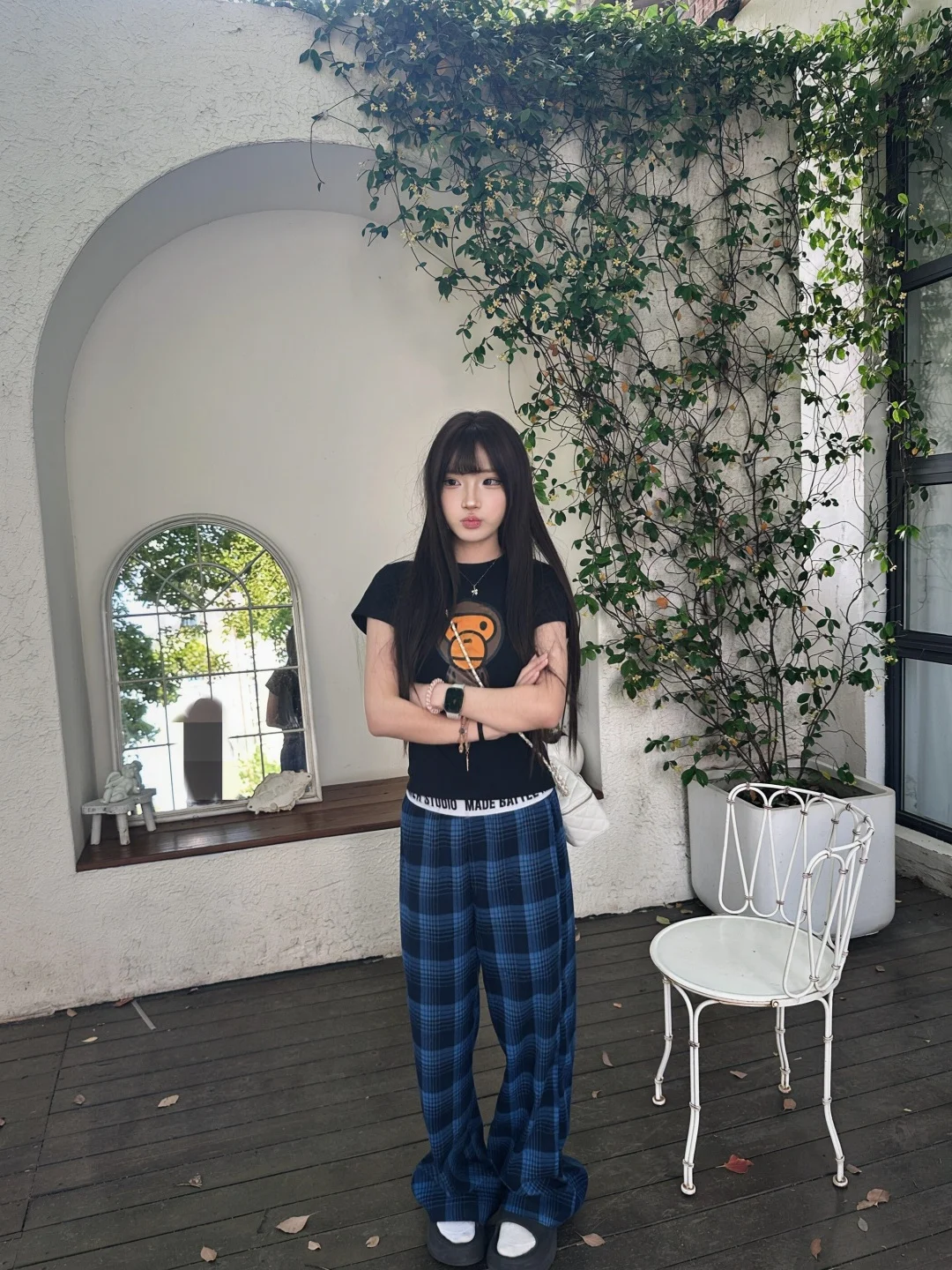 Slim Fit Short Sleeve T-Shirt Women's Black Summer Fashion Cool Cartoon Monkey Print Top Korean Style Cotton Stretchy Shirt