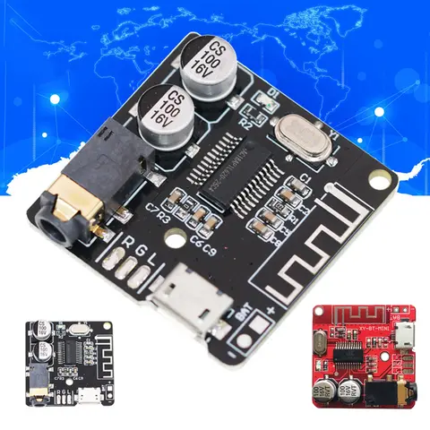 Bluetooth-compatible 5.0 Audio Receiver Board Support MICRO USB MP3 Lossless Decoder Board Wireless Stereo Module for DIY