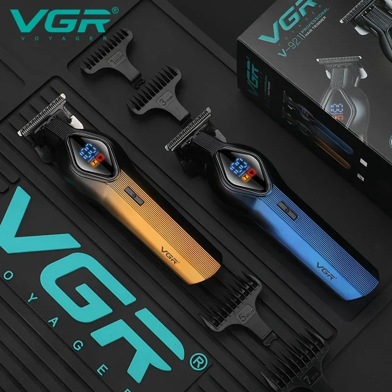 

VGR Cordless 7000RPM Electric Beard Trimmer Men's Hairdresser Set LCD Rechargeable Hairdresser V-921