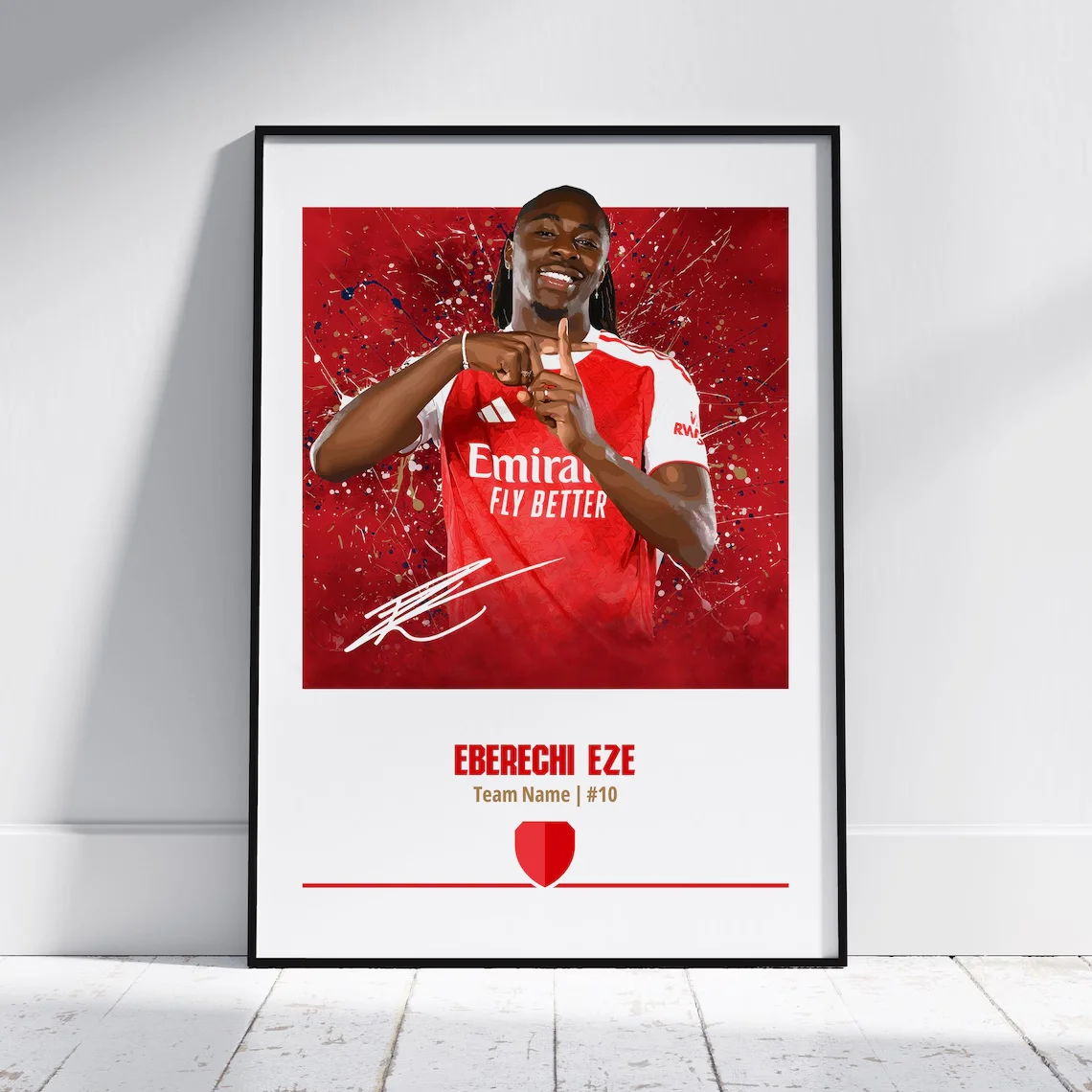 Arte de Parede Eberechi Eze para Fãs do Arsenal - Ideal para Apoiantes do Arsenal, Entusiastas de Futebol ou Quem Aprecia o Esporte e a Motivação