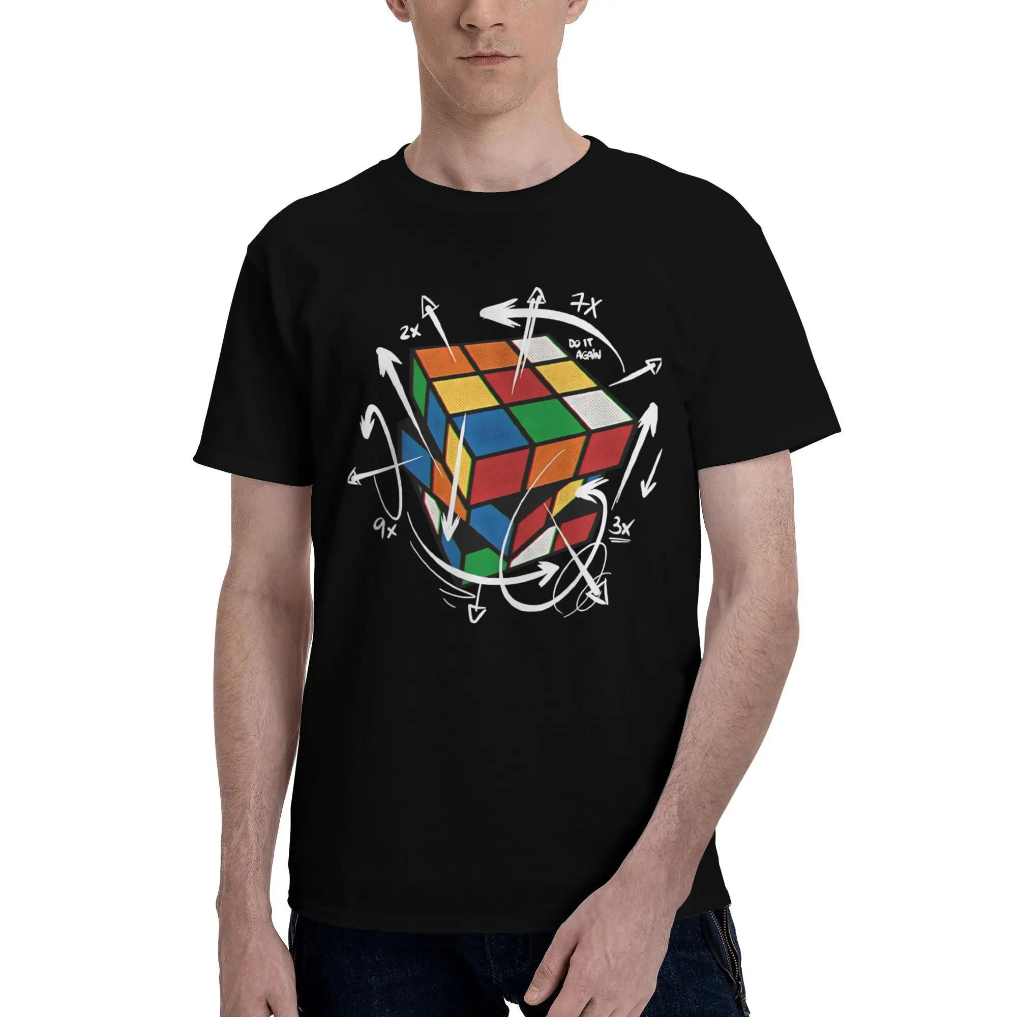 The Cube's Formula  Funny 100% Cotton T-Shirt Autism Tops Tees For Men