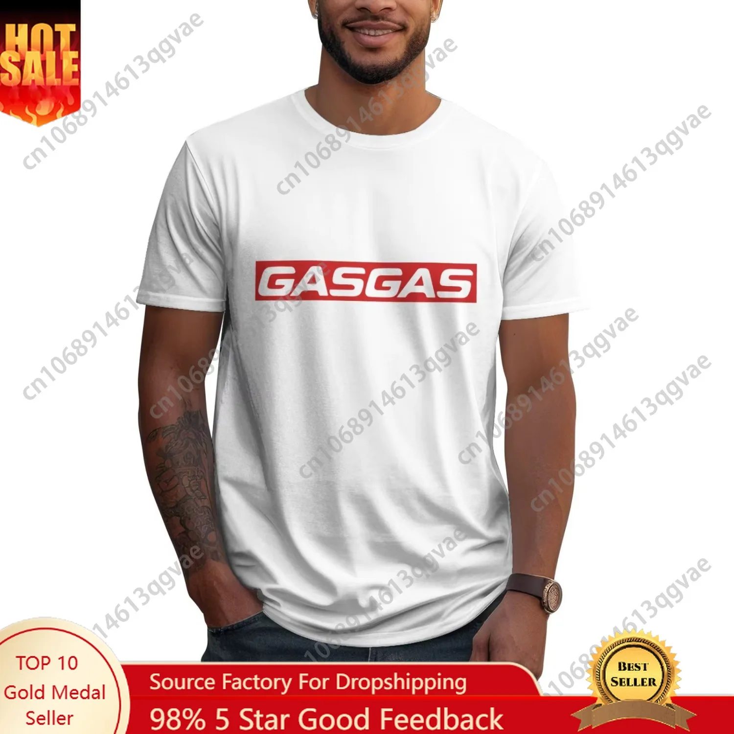 GasGas Enduro Motorcycle Prints T-Shirt 100% Cotton Casual Oversized Clothing Streetwear Graphic T Shirts Pro Choice