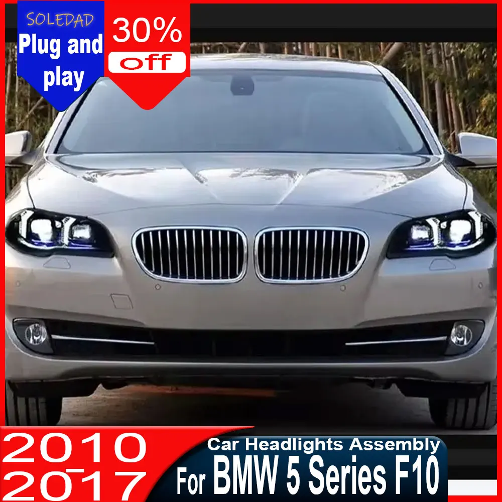 

Car Headlight For BMW 5 Series F10 F18 2010-2013 2014-2017 Plug and Play Front Head Lamp Tuning Headlights Assembly 2pcs