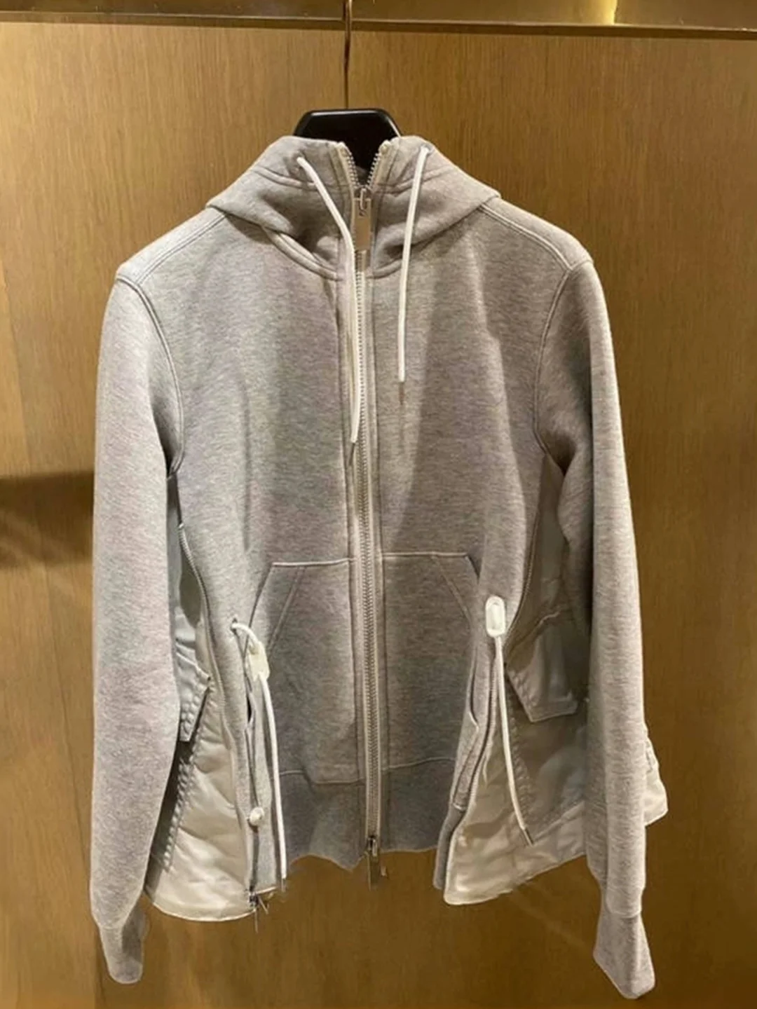 

Толстовка SACAI свободного кроя с цветовыми блоками, теплая, из смесового хлопка и полиэстера, с длинными рукавами, молодежная мода, весенняя коллекция