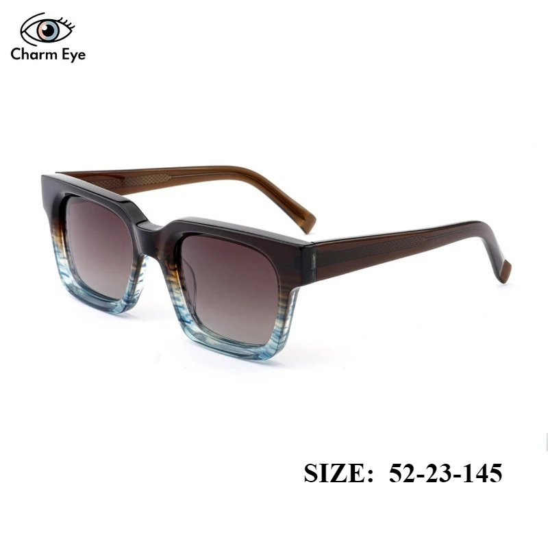 

New Men Classic Fashion Thick Square Acetate Sunglasses High-end Women Retro UV Resistant Outdoor Polarized Driving Sun Glasses