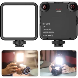 Luz LED de vídeo portátil para fotografía, iluminación bicolor de 3000K-6000K, Zapata fría para cámara DSLR, videocámara Gopro Vlog