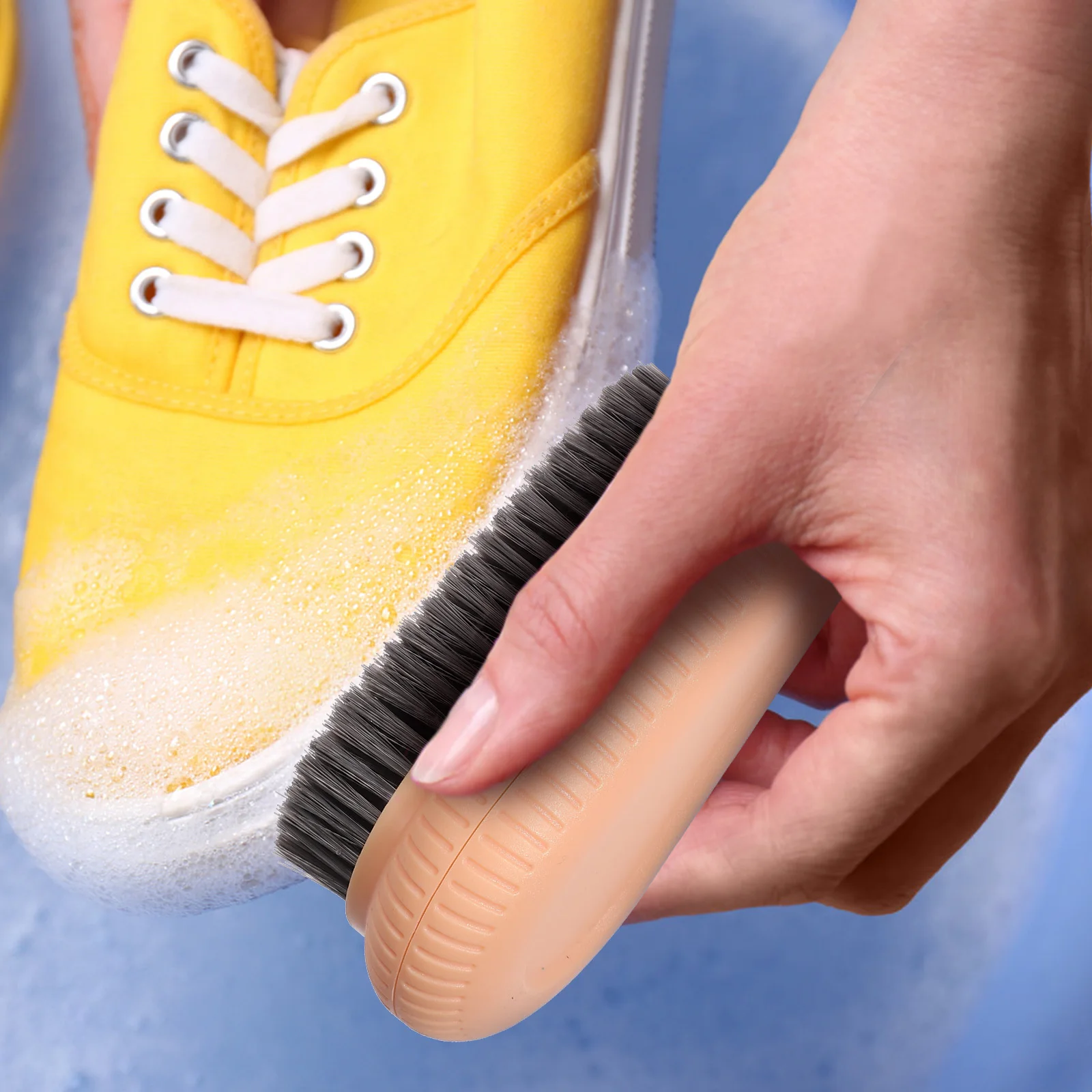 

2 pcs Laundry Brushes Plastic Soft Bristles Pink Clean Clothes Shoes Multipurpose Kitchen Bathroom Tiles Nail Brush