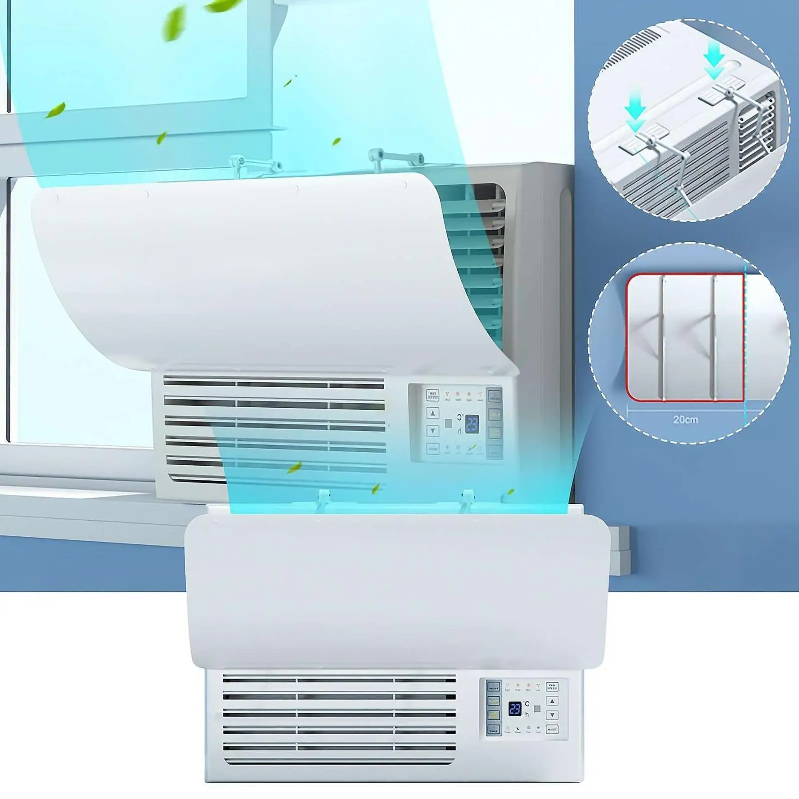 Air Deflector For Wall AC Anti Direct Blowing AC Windshield Window Baffle Airflow Control Screen Wind Guide For Elderly Office