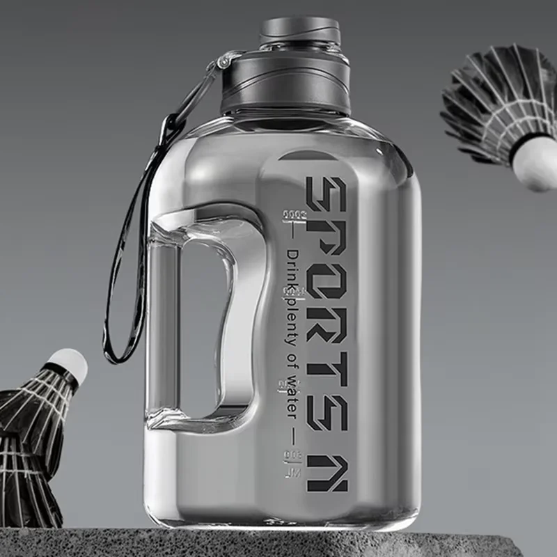 2-Liter-Wasserflasche mit großem Fassungsvermögen, Sport- und Fitnessstudio-Wasserkocher für Camping, Reisen, BPA-freie Trinkflaschen