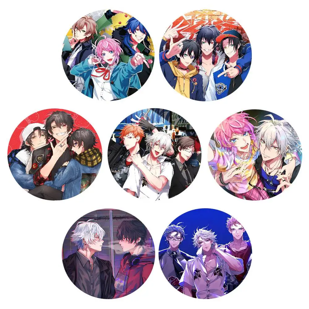 Hypnosis Mic Division Rap Battle Anime Badges Round Badge Tinplate Coin Brooch Clothing Backpack Accessories Lapel Pin