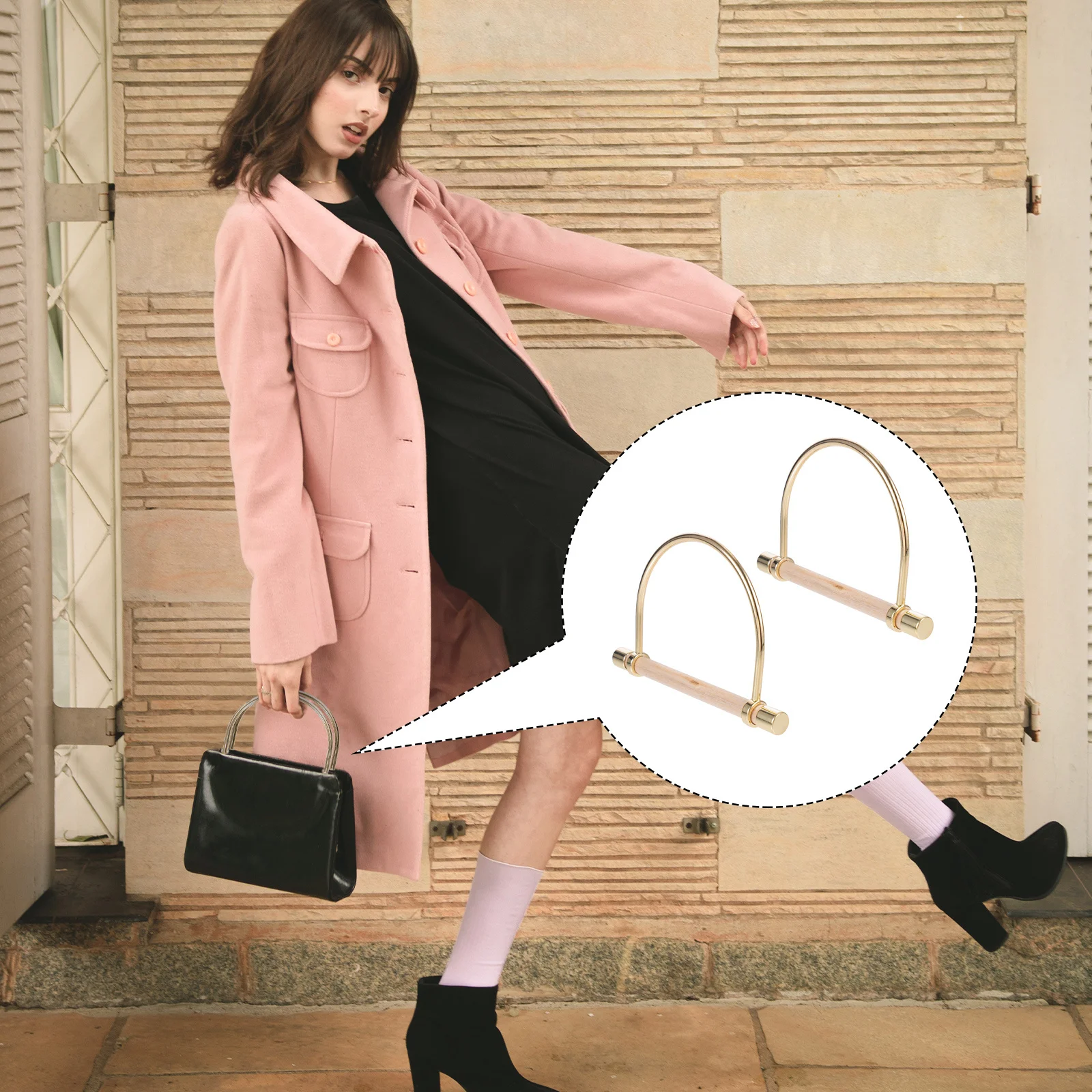 

2Pcs Metal bag H Accessories Practical Bag H les for DIY Tote Purse Strap Making Fashionable Home Store Use